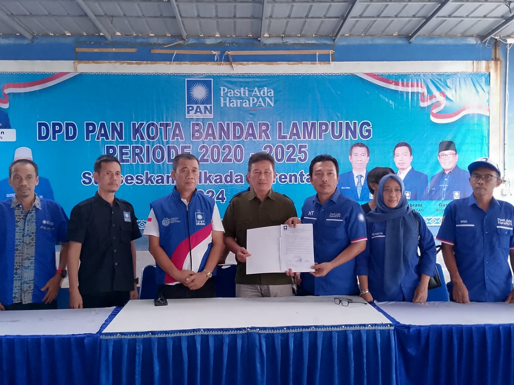 PAN Rekomendasi Surat Tugas M Ikhsan Calon Wali Kota Bandarlampung, Ini Tugasnya