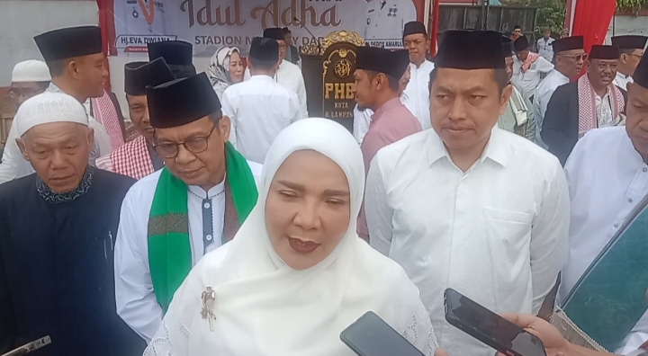 Eva Dwiana: Idul Adha Momen Pengabdian dan Pembangunan Bandarlampung