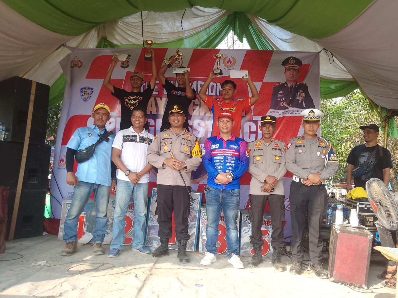 Roni Agustiawan Dominasi Grastrack Bhayangkara ke-78 Polres Waykanan