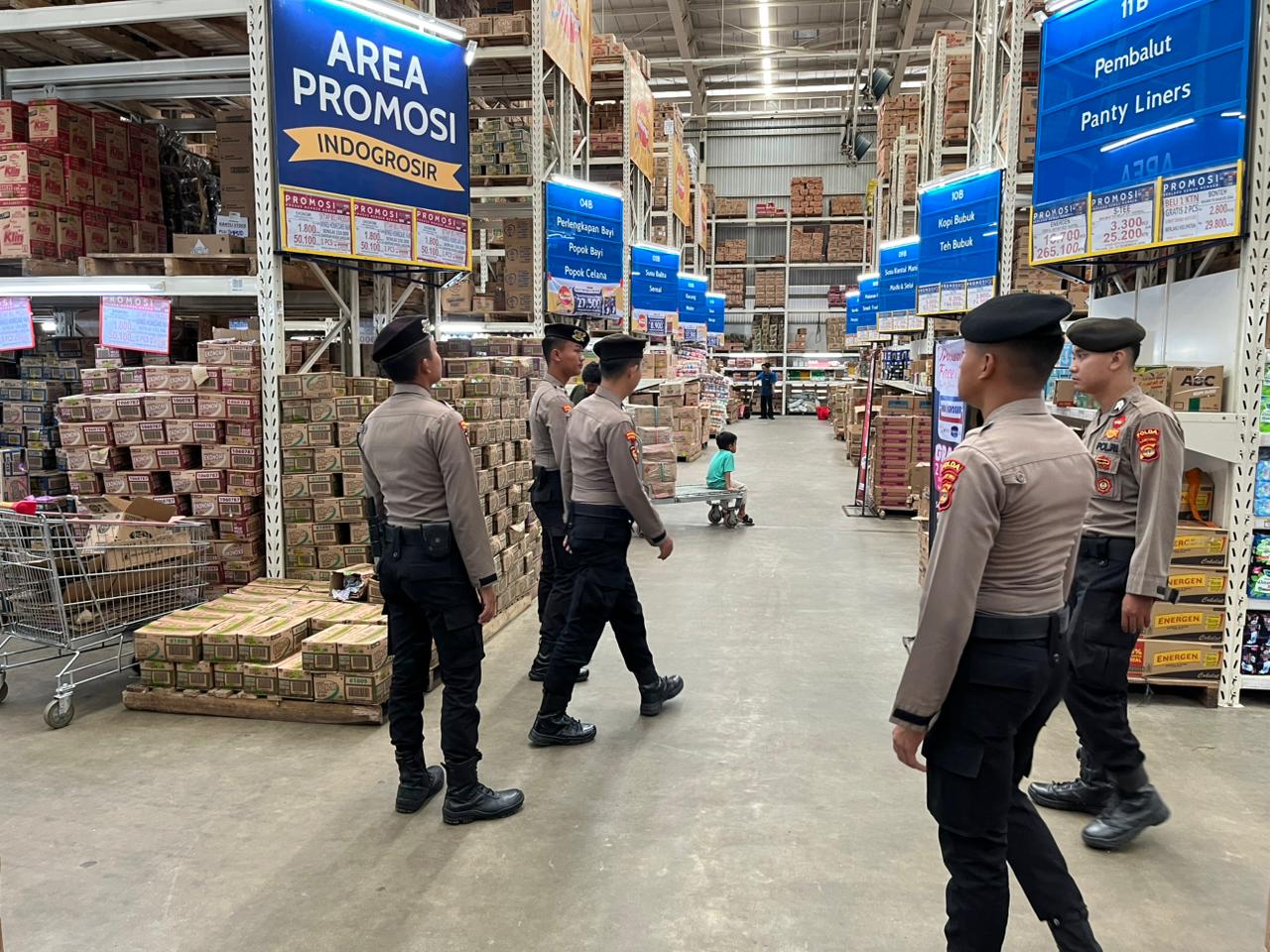 Polda Lampung Jamin Keamanan Pasar Untung dan Indogrosir Jelang Tahun Baru