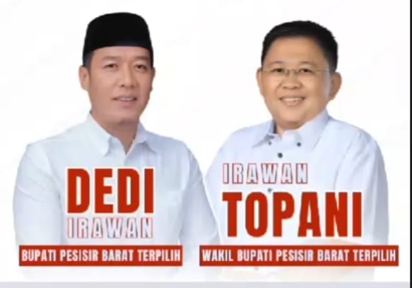 Dedi-Topani Resmi Menang Pilkada Pesisir Barat, MK Tolak Gugatan
