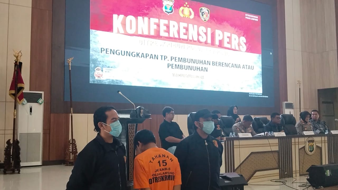 Polda Lampung Ungkap Kasus Pembunuhan Berencana di Natar, Pelaku Dijerat Pasal Berlapis