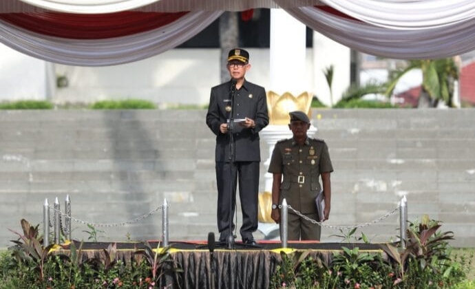 Sekdaprov Fahrizal Jadi Irup Upacara HUT Satpol PP dan Satlinmas