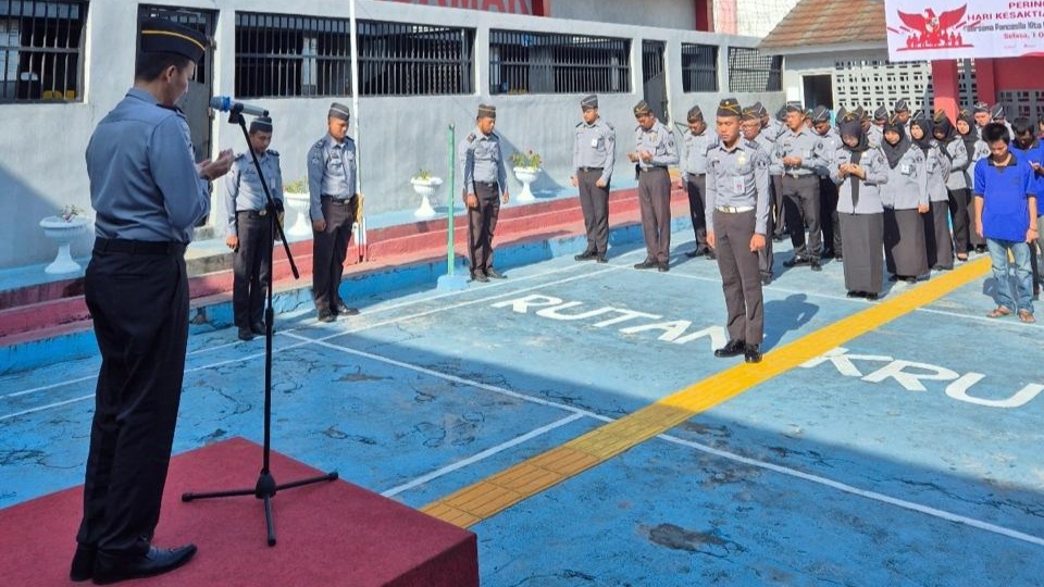 Rutan Krui Gelar Upacara Khidmat, Tekankan Pentingnya Pancasila