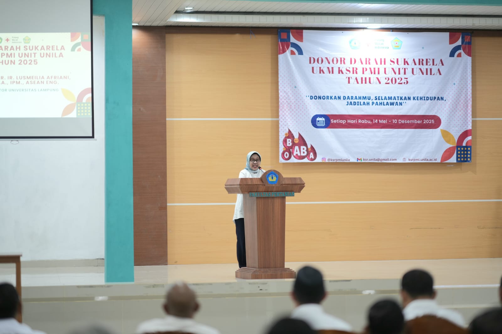 UKM KSR PMI Unila Gelar Donor Darah Sukarela 2025