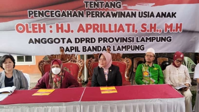 Aprilliati Ajak Masyarakat Bandarlampung Lawan Perkawinan Usia Anak